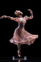 A 3d image of a ballerina in a dress photo