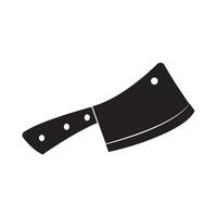 meat cutting knife icon illustration design template vector
