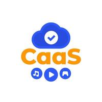 CaaS, content as a service flat icon design vector
