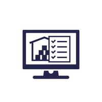 inventory control software icon on white vector