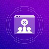 blocked users icon for web or apps vector