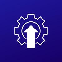 efficiency and growing production icon vector
