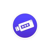 crypto wallet icon for web, vector