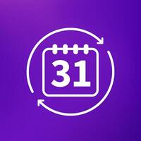 monthly subscription icon for web vector