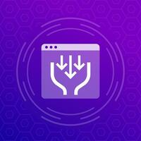 Bottleneck icon for web vector