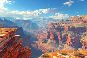 A view of the grand canyon from the top of a cliff photo
