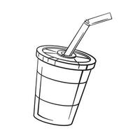 Illustration of a Beverage Cup with Straw for Drinks vector