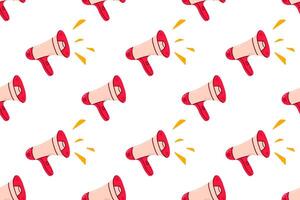 Dynamic pattern featuring megaphones symbolizing voices and activism protest vector