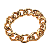 Gold Chain Bracelet with Bold Links png