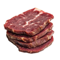 Stack of Fresh Raw Beef Slices png