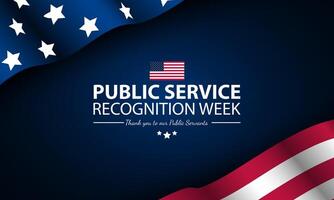 Happy Public Service Recognition Week Background Design Illustration vector