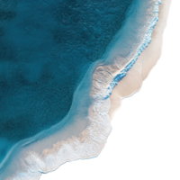 Ocean Waves Sandy Bottom on transparent background. png