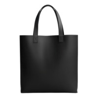 Black Tote Bag Mockup Design on transparent background. png