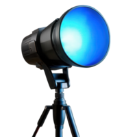 Sleek Blue LED Spotlight Design on transparent background. png