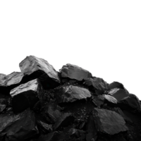 Black Coal Texture Background on transparent background. png