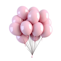 bunch of pink balloons rises gently in a dreamy atmosphere png