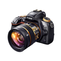 Professional DSLR camera with a large lens captures highquality graphs with precision png