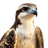 Majestic falcon with sharp eyes and intricate feathers embodies power and agility png
