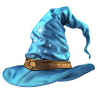 Pointed wizard hat with a glowing star and magical details stands tall png