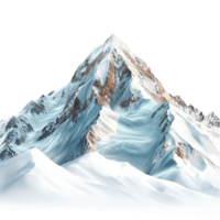Snowcovered mountain peak rises majestically with sharp icy edges png