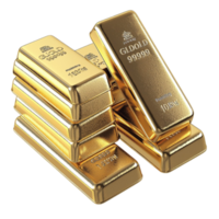 Gold bars stack neatly gleaming with wealth and prosperity png