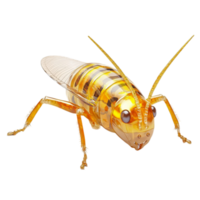 Golden and translucent insect with detailed wings and legs looks unique and futuristic png