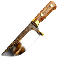 Brown knife rests sharp with wooden handle promising precise kitchen cutting png
