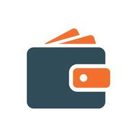 colored wallet icon isolated on white background vector