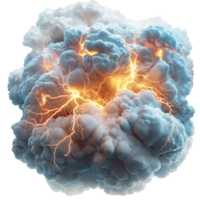 tempestade nuvem crepitação com relâmpago e cores exibindo dramático clima intensidade png