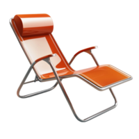 orange lounge chair with a metal frame looks comfortable and ing png