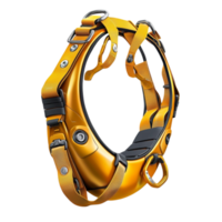 Yellow rock climbing harness with straps looks secure and reliable png