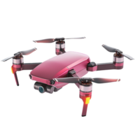Red and black drone with four propellers looks and hightech png