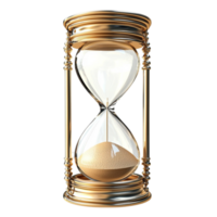 hourglass with golden edges and flowing sand looks and timeless png