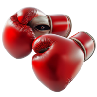 Red boxing gloves with a glossy texture look powerful and ready for action png