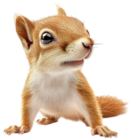 Adorable chipmunk with eyes looks cute and curious png
