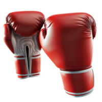 Red boxing gloves with a texture rest side by side png