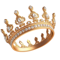 Golden crown with intricate details and embedded sparkling jewels png