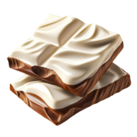 chocolatecovered wafer bars stacked neatly with a creamy layered filling png