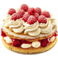 raspberry cake with layers of fruit fluffy cream and golden sponge png