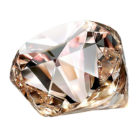 Large sparkling diamond with precise cuts reflecting brilliant light png