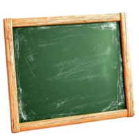 green chalkboard with a wooden frame and a slightly scratched surface png