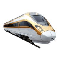 High speed bullet train with a sleek aerodynamic design and tinted windows png