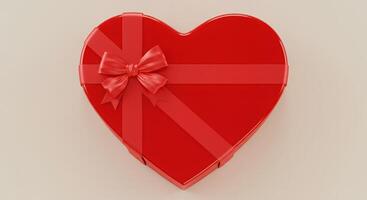 Thoughtful heart-shaped gift box for Valentine's Day celebration that expresses love and affection beautifully. photo
