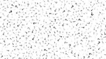 Pattern of black and gray question marks on white background for mystery concept and problem solving design. illustration. vector