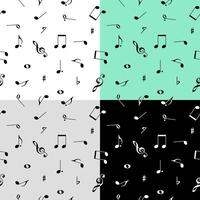 Music notes seamless pattern backgrounds vector