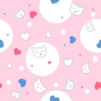 Cats, cute seamless pattern texture vector