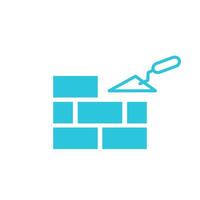 Solid Foundations icon. Isolated on white background. Blue icon set. vector