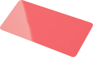 Abstract pink rectangle with rounded corners against a stark black background, creating a minimalist and modern visual. Simple, graphic element. png