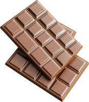 Two bars of light brown chocolate are stacked atop one another against a black background, promising a sweet and delectable experience. png