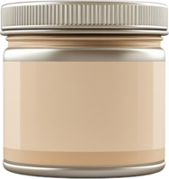 Elegant container with neutral label, radiating simplicity and style, perfect for product showcasing. Minimalist design at its finest. png